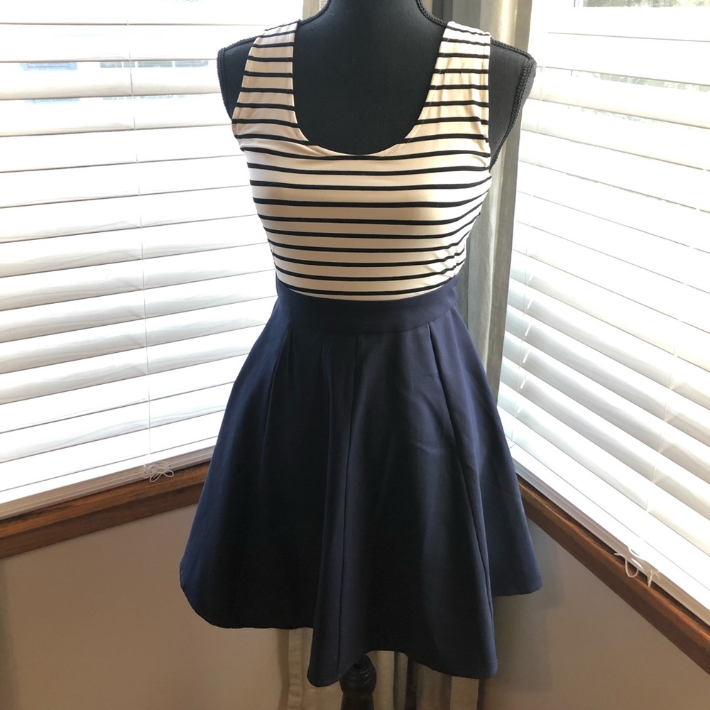 Striped Navy Dress